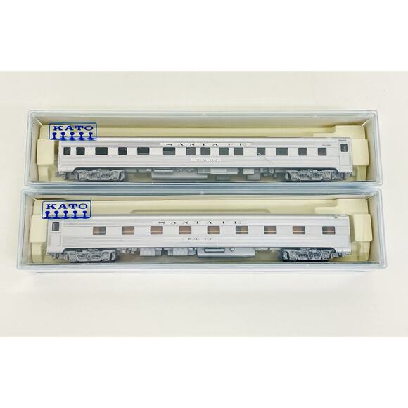 Kato N Santa Fe Super Chief *Lighted* 4 Car Add-On Set C 106-6004 New - Picture 4 of 8
